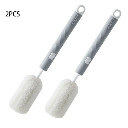 

2pcs Long Handle For Cup Easy Clean Non Slip Replaceable Head Cleaning Brush