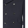 thumbnail image 3 of Mens Navy Blue Coat Luciano Natazzi Double Breasted Topcoat, 3 of 5