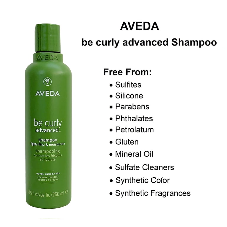 Aveda Be Curly Advanced Shampoo, 8.5 oz, sulfate-free for curly