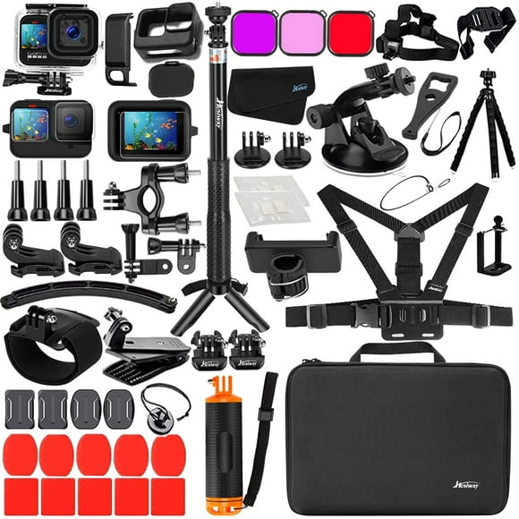 Husiway Accessories Kit for Gopro Hero 11 10 and 9 Black y Cover Door Waterproof Housing Silicone Case Glass