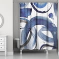 thumbnail image 2 of Creative Products Navy Abstract Circles 71x74 Shower Curtain, 2 of 7