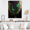 thumbnail image 2 of Designart Green And Gold Angel Wings I Canvas Wall Art, 2 of 5