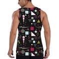 thumbnail image 3 of Fotbe Colorful Geometry Pattern Men's Quick Dry Workout Tank Top Gym Muscle Tee Fitness Bodybuilding Sleeveless T Shirt Breathable Workout Shirt-X-Large, 3 of 9