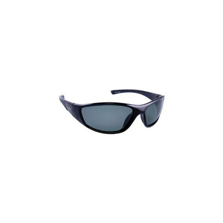 sea striker pursuit polarized sunglasses with black frame and grey polarised lens (fits medium to large faces) by sea striker