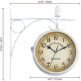 thumbnail image 2 of Horloge Murale Double Face Style Européen pour Fixation Extérieure (Blanc), 2 of 2