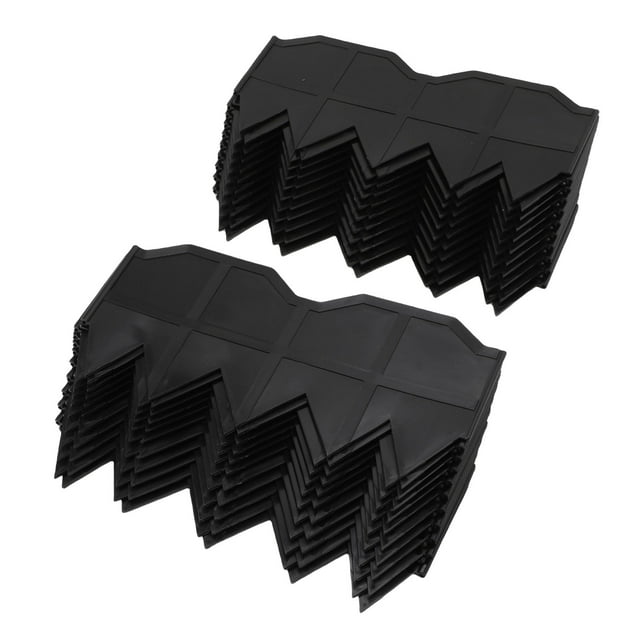 40pcs Garden Edging Border Easy to Install Landscape Edging Border Black Plastic Garden Fence for Outdoor