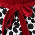 thumbnail image 6 of Richie House Girls' Long Style Polka Dot Dress with Cape RH1508, 6 of 7