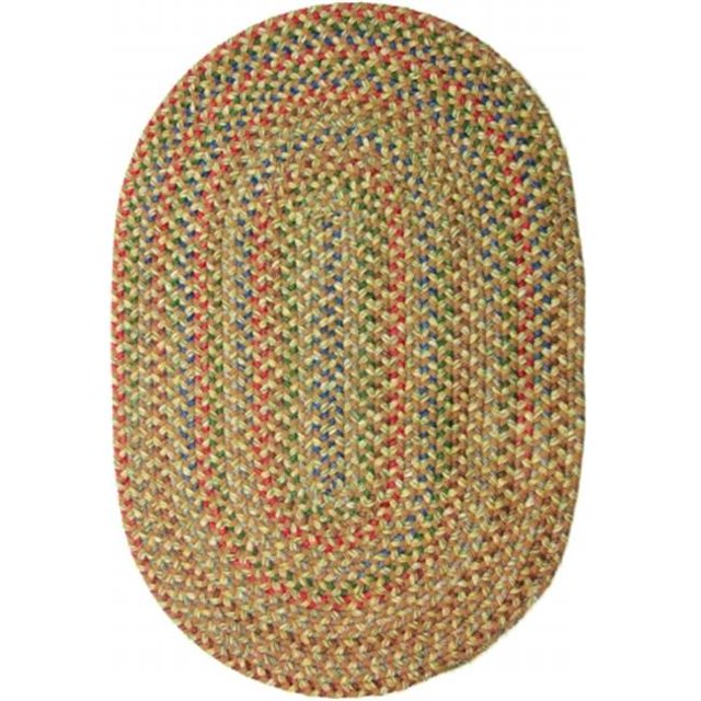Rhody Rug KA53R036X060 Katie 3 x 5 ft. Multi Indoor-Outdoor Oval Braided Rug, Camel