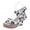 White, variant on Puntoco Womens sandals clearance, Bohemian Waterproof Taiyu Mouth Thick Bottom Flower Lace Wedge Sandals
