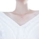 thumbnail image 3 of FELTECHELECTR 1 collar de plata con cadena de clavícula en forma de ratón, elegante y moderno, con circonitas a juego para mujer (oro rosa)., 3 of 4