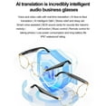 thumbnail image 3 of Gafas De Traducción De Idiomas, BLE 6.0 Nota De Voz En Tiempo Real Gafas Inteligentes TR De Metal Música Y Llamadas De Alta Precisión Con Lente Anti Luz Azul Para, 3 of 7