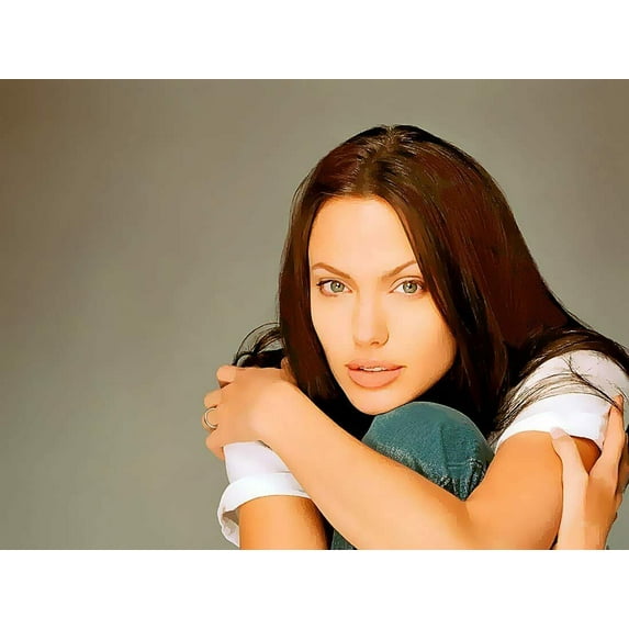 Angelina Jolie Portrait - CANVAS OR FINE PRINT WALL ART