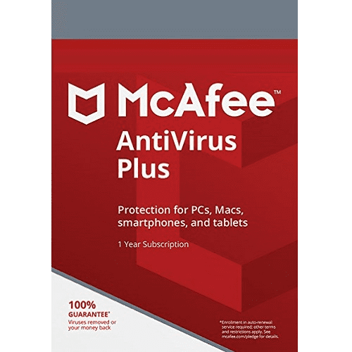 McAfee AntiVirus Plus - 1 An / 1 Appareil (Fenêtres/mac OS/Android/iOS)