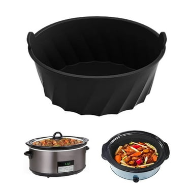 LQXZWJY Slow Cooker Liners, 1pcs Reusable Round Cooking Liner Leak-proof Silicone Slow Cooker Liner fit 5-6 Quart Oval Slow Cooker Dishwasher Safe Cooking Liner Accessories
