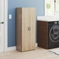 thumbnail image 4 of Mainstays 60" 2 Door Storage Cabinet, Natural, 4 of 15