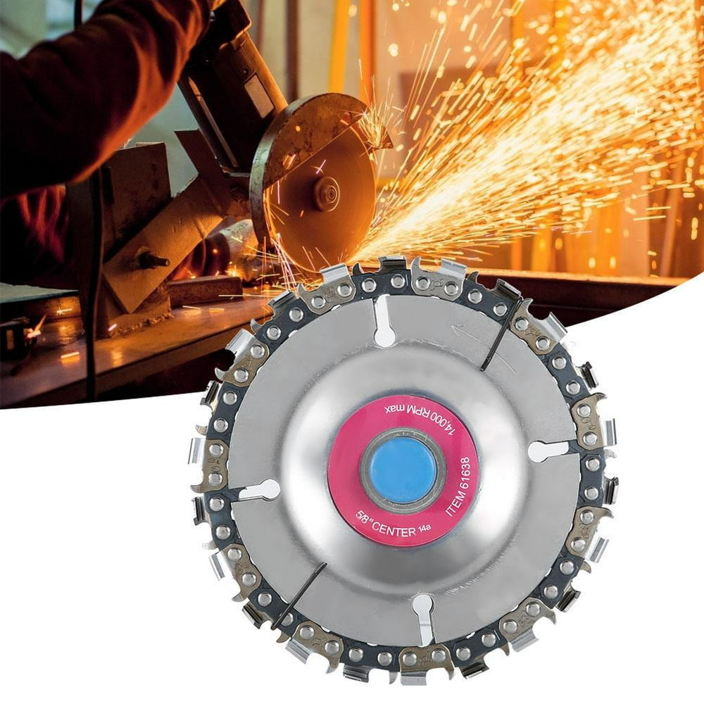 OTVIAP 4 inch Grinder Chain Disc Woodcarving Saw Blade Woodcarving Disc