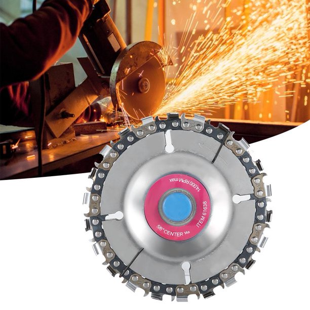 OTVIAP 4 inch Grinder Chain Disc Woodcarving Saw Blade Woodcarving Disc