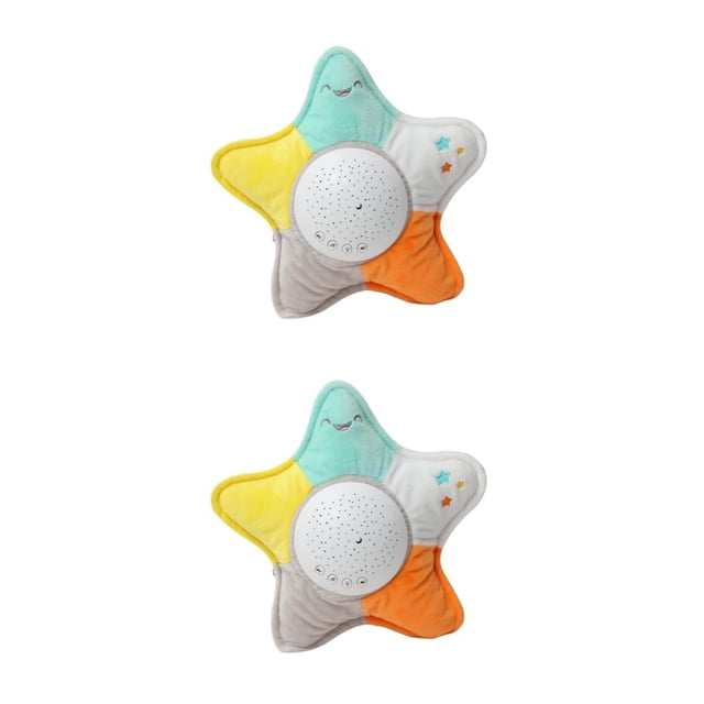 Guardoinrt Stuffed Animal Plush Toys with Night Projector and Music Light Star 2Set
