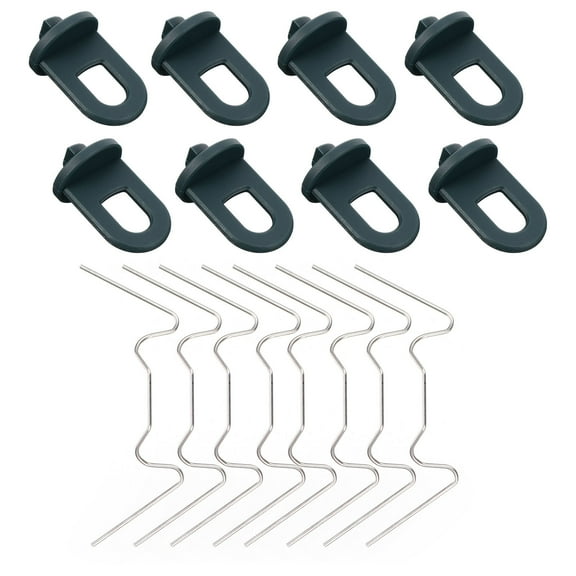 Worgeous  Stainless Steel Glass Clip Greenhouse Glazing Clips Plant Accessories Hook Silver