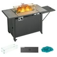 Homall 50,000 BTU Steel Propane Outdoor Fire Pit Table with Ceramic