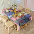 thumbnail image 5 of Boho Bohemia Flower Rectangle Tablecloth 60"x120",Waterproof Polyester Rectangle Table Cloth, Wipeable Spillproof Polyester Tablecloth for Dining, Camping, Indoor and Outdoor, 5 of 6