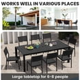 thumbnail image 4 of Crestlive Products 9-Piece Outdoor Dining Table Set for 8, Aluminum Patio Table and Chairs with Umbrella Hole, Black, 4 of 6