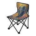 thumbnail image 2 of YAZAOO Camping Chairs Modern Elephant in Colorful Flower Field Pattern Folding chair, 2 of 8