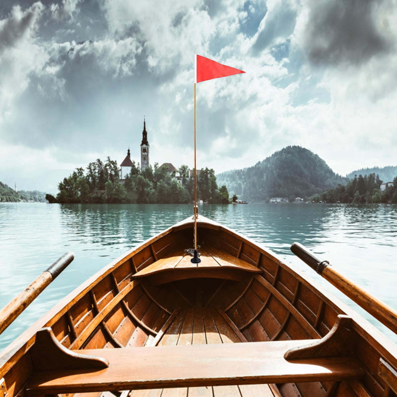 Wzmzjy 120cm/ 4ft Kayak Flag Kayaking Visibility Kit DIY Accessories Boat Flag Base for