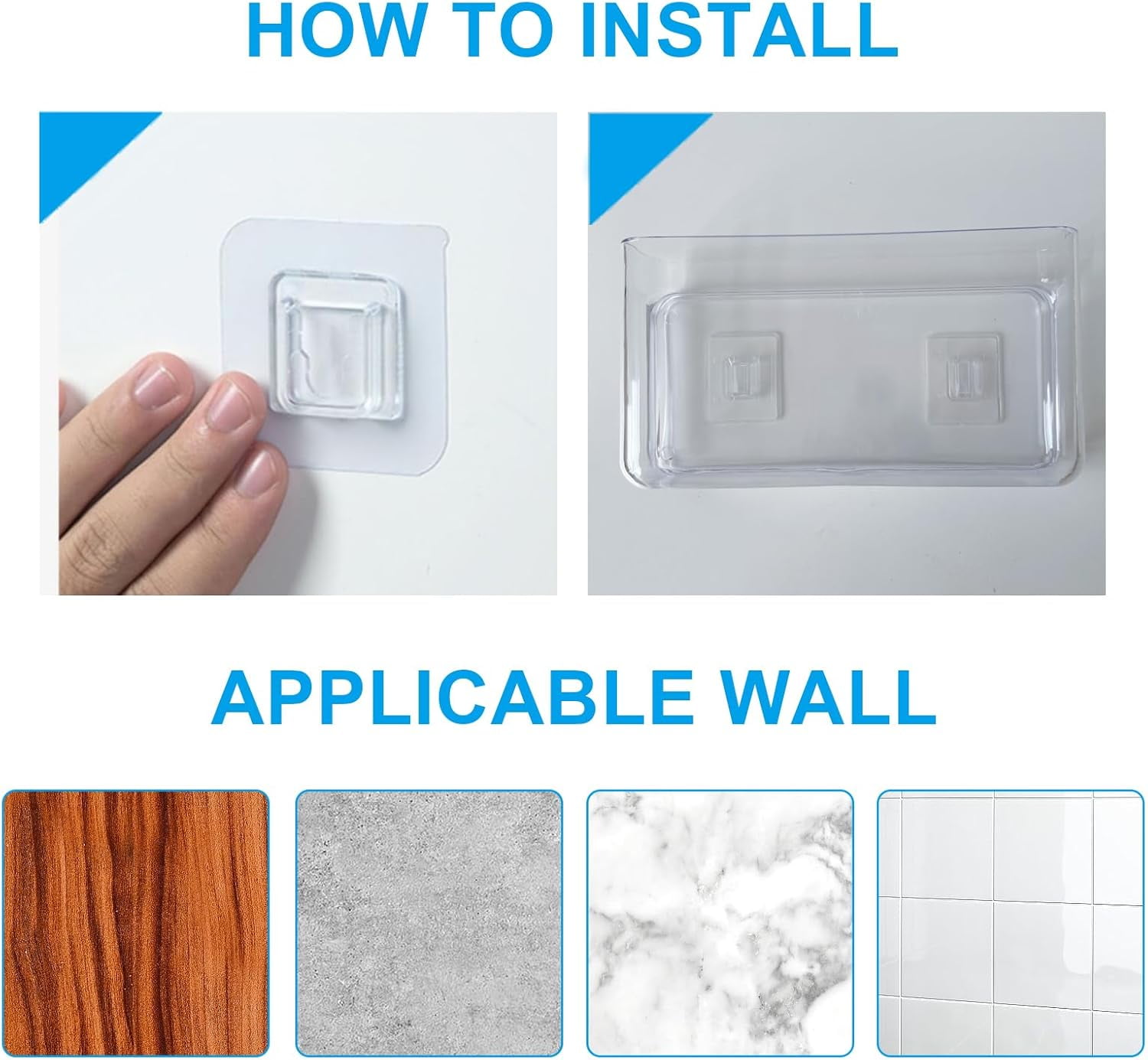 3 Pack Plastic Wall Folders, Acrylic Single Pocket Wall Mount File Holder Clear Hanging Wall File Organizer Plastic Single Pocket Hanging for Office Home Bathroom, 8.6x4.7x2.1 Inch