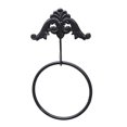 thumbnail image 1 of 1 toallero de hierro forjado con forma redonda americana, toallero Vintage para cocina, baño (15cm, negro), 1 of 3