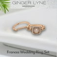 thumbnail image 5 of Bridal Set for Women Halo CZ Plated Gold Engagement Rings Ginger Lyne Collection, 5 of 7