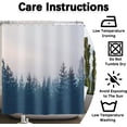 thumbnail image 5 of Blue Forest Shower Curtain, Blue Pine Trees Fabric Shower Curtain for Bathroom, Nature Dark Woodland Mountain Bathroom Shower Curtain Set with Hooks, 72x72 inches, 5 of 5