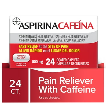 Aspirina Cafeína, Aspirin Plus Caffeine Pain Medicine, 24 Count