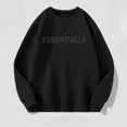thumbnail image 3 of Ropa para hombre Sudaderas gráficas para hombre Sudadera sin capucha Cuello redondo Cuello redondo Top negro Jersey Otoño Ropa de calle Nuevo en No Brand, 3 of 4