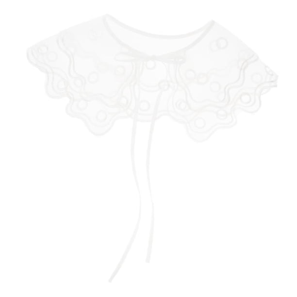 cuello falso floral gasa blusa desmontable Sunnimix Collar de encaje blanco 01