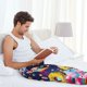 thumbnail image 5 of Fotbe Space Colorful Donut Pantalones de Pijama para Hombre, Pantalones de Dormir, Pantalones de Casa con Cintura Ajustable y Bolsillos-Medium, 5 of 6