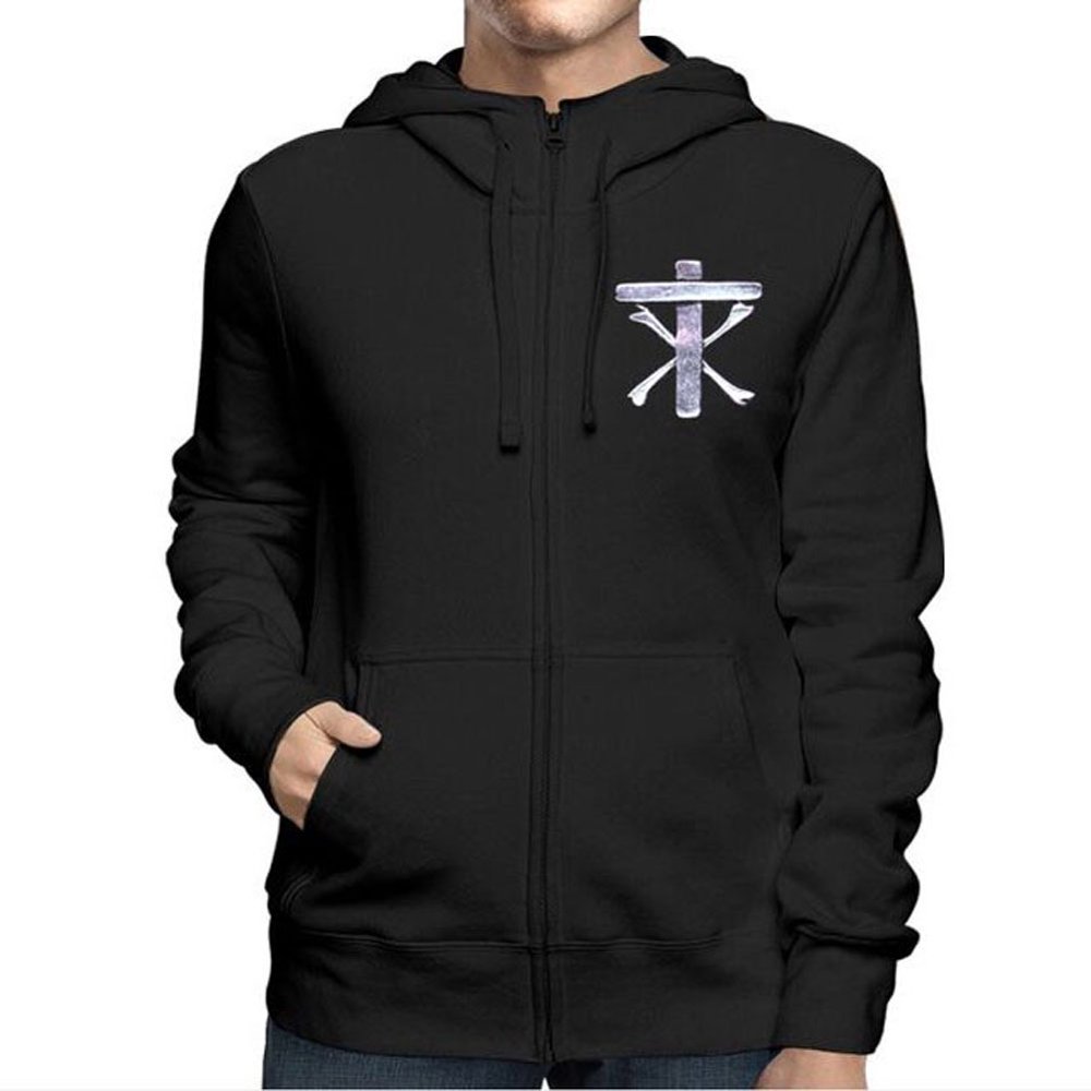 Christian Death Christian Death Men's Evilution Zippered Hooded Sweatshirt Black