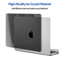 thumbnail image 3 of IC ICLOVER Case for MacBook Air 13.6 Inch A3240 A3113 A2681, Snap On Hard Shell&Keybord Cover&Screen Film for MacBook Air 13.6" M2 M3 M4 Chip, Crystal Black, 3 of 7