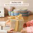 thumbnail image 5 of Homienly 40-Piece Wheat Straw Dinnerware Set, Service for 8, Reusable Plates, Bowls & Cups, Microwave & Dishwasher Safe, Multi Light, 5 of 8