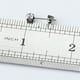 thumbnail image 4 of Pendientes de botón para hombre Diamante simulado Circonita cúbica forma forma forma Pendientes de botón Plata Fernando Pendientes de acero inoxidable, 4 of 8