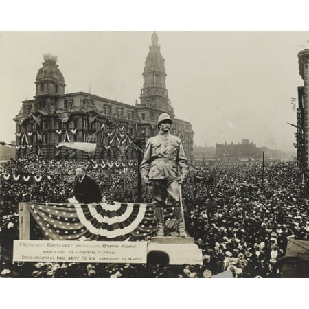 

Print: President Roosevelt Addressing 150 000 People Unveiling Of Lawton