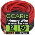 thumbnail image 1 of Wire GearIt calibre 12 (15 m cada uno, negro/rojo), aluminio revestido de cobre CCA, 1 of 9