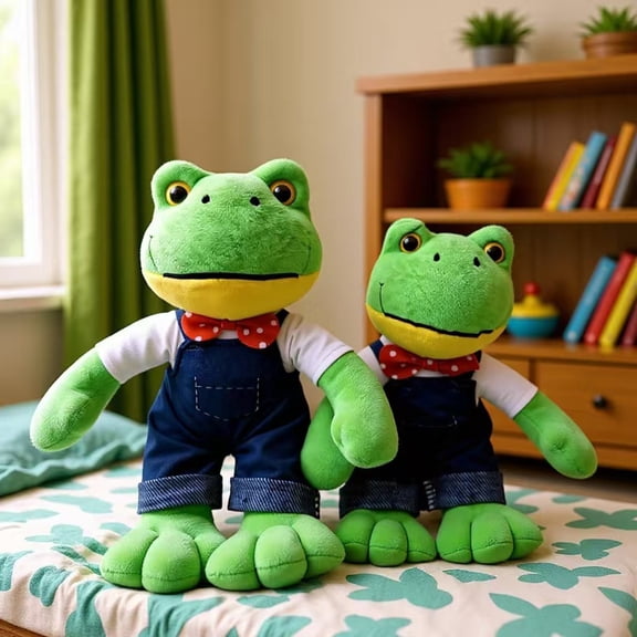 Cute Frog Plush Toy, Soft Stuffed Animal Doll for Desk Decor & Gift Use