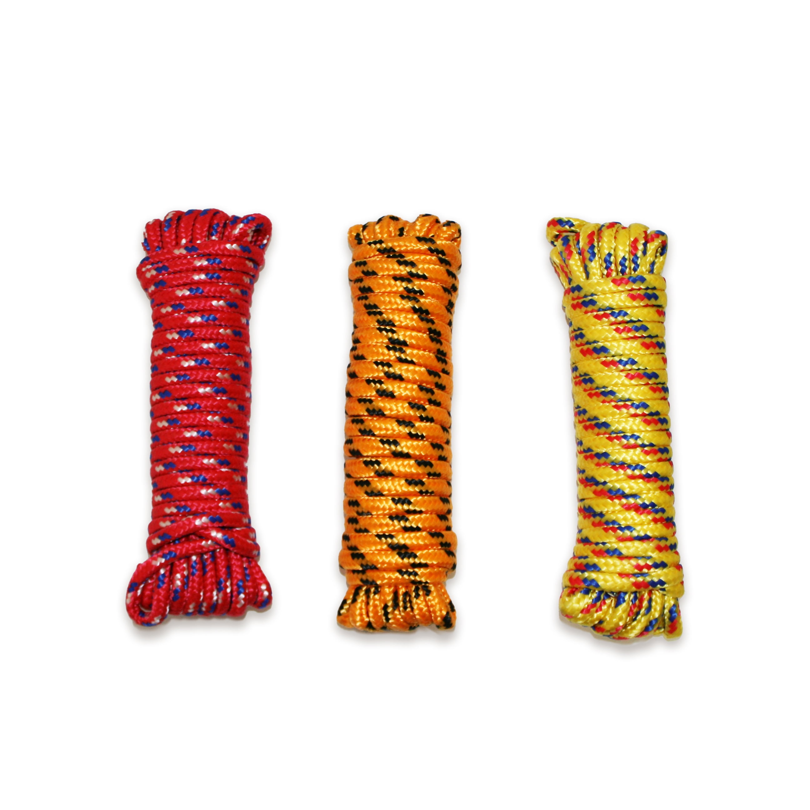 MaxxHaul 50228 Diamond Braided Rope of 1/4" x 25' Extra Strength- Sunlight and Weather Resistant, Multicolor
