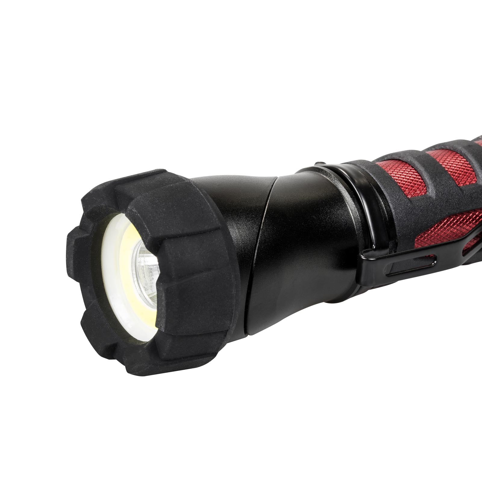 Dorcy Ultra HD Series COB LED Flashlight with Swivel Head for Directional Light, Belt Clip & Magnetic Base