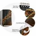 thumbnail image 6 of Shower Curtain Waterproof for Bathroom 72x84 Inch, Brown Abstract Marble Bath Curtain for Bath Stalls and Tub Black Malachite Gold Veins Decorative Shower Curtains with Hooks, 6 of 8