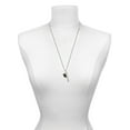 thumbnail image 3 of Delight Jewelry Silvertone Black Resin Heart with Fall Crystals Silvertone Best Friends Forever Bar Charm Necklace, 23", 3 of 4