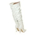 thumbnail image 6 of Womens Over the Knee Stiletto Dress Boots Slouchy Patent Leather Pointed Toe High Heels Thigh High Tall Boots, 6 of 7