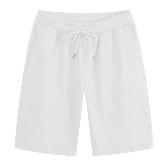Mens 5" Summer Casual Shorts Elastic Waist Drawstring Solid Color Short Pants Fathers Day Gift