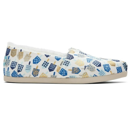 

TOMS Womens Alpargata Cozy Dreidel Graphic Slip On Flats Casual Shoes